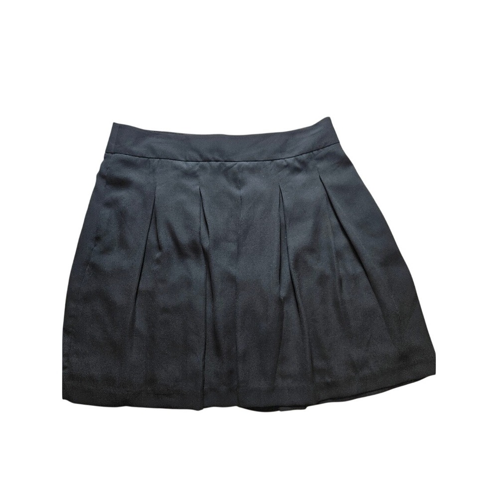Banana‎ Republic Black Pleated Mini Skirt Size 6 A-Line Career Casual Classic